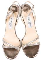 Thumbnail for your product : Jimmy Choo Glitter Multi-Strap Sandals