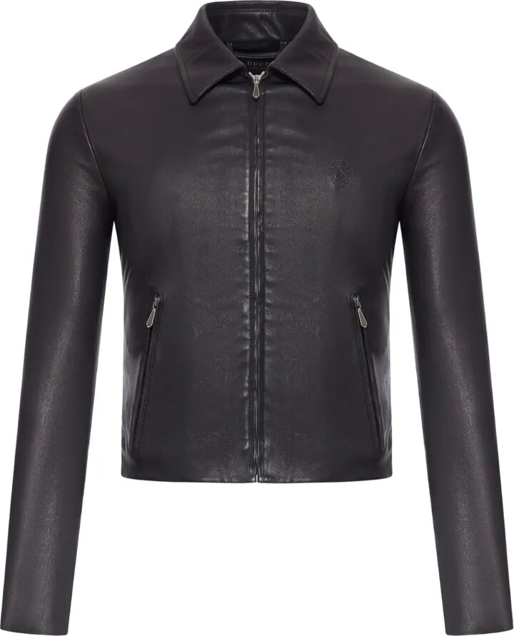 Gucci Zip-Up Leather Jacket