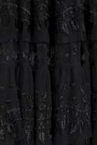 Thumbnail for your product : Needle & Thread Wrap-effect Ruffle-trimmed Embroidered Tulle Midi Dress