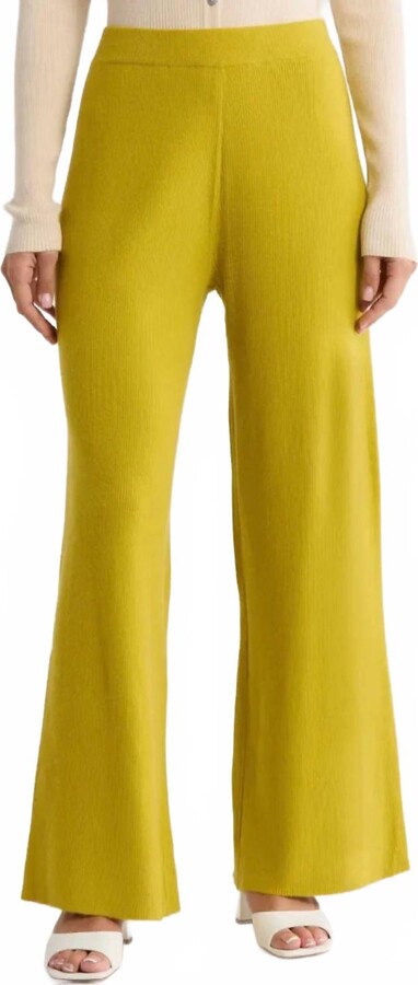 FRNCH Rani Sweater Pant In Yellow