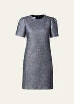 Metallic 3-D Jacquard Dress 