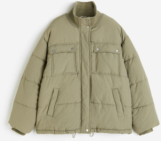 Ladies - Green Padded bomber jacket - Size: XL - H&M