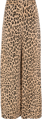 Equipment + Kate Moss Avery leopard-print washed-silk pajama pants