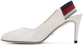 Thumbnail for your product : Gucci White Sylvie Elastic Heels