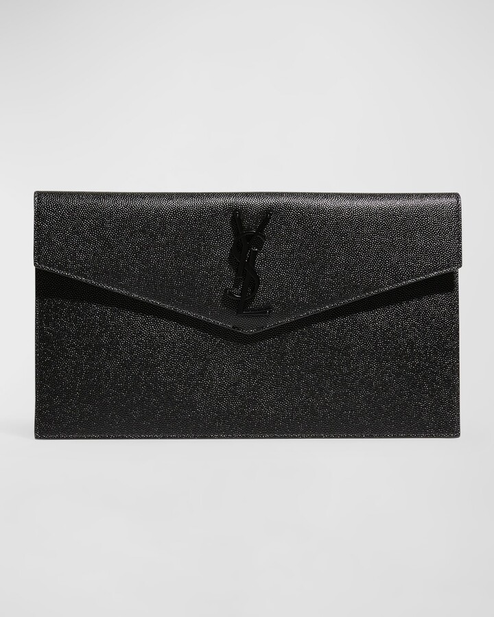 Saint Laurent Uptown Pouch in Grained Leather