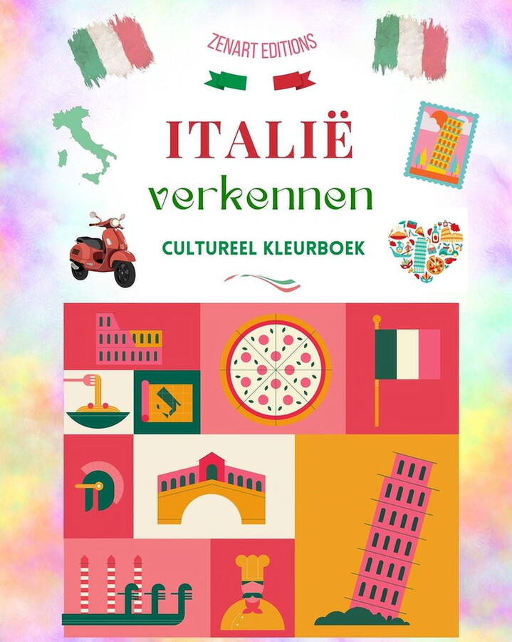 ItaliÃ« verkennen - Cultureel kleurboek - Klassieke en hedendaagse creatieve ontwerpen van Italiaanse symbolen: Oud en mo, (Paperback)