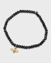 Thumbnail for your product : Sydney Evan 4mm Black Spinel Diamond and Sapphire Bee Bracelet