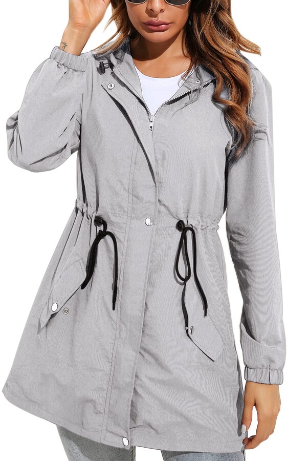 grey rain mac womens