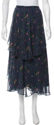 Band Of Outsiders Floral Print Silk Skirt w/ Tags