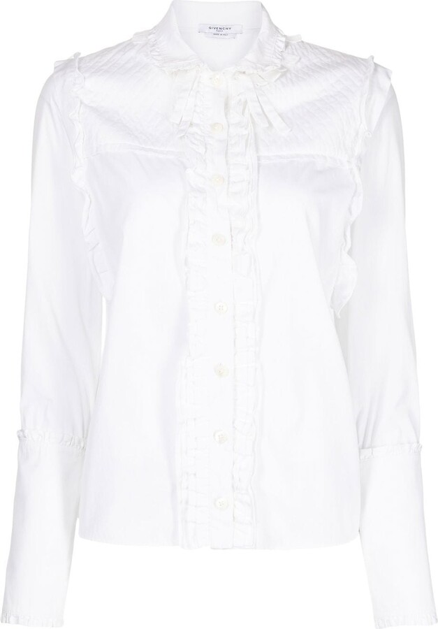 Givenchy White Women's Long Sleeve Tops | Shop the world's largest 