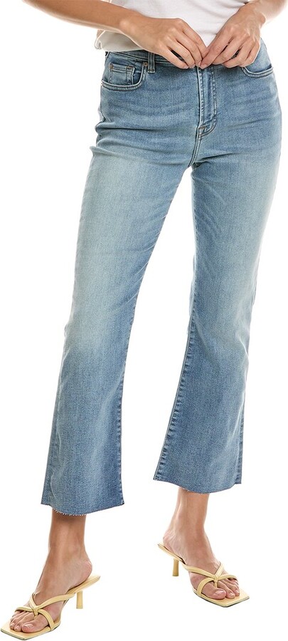 7 For All Mankind High-Waist Slim Kick Polar Sky Slim Jean