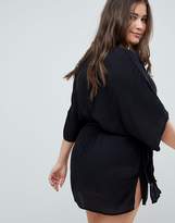 Thumbnail for your product : ASOS Curve DESIGN Curve channel waist beach cover up