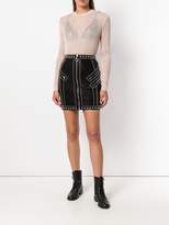 Thumbnail for your product : Philipp Plein silver studded fitted skirt