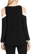 Thumbnail for your product : Vince Camuto Cold Shoulder Color Block Blouse