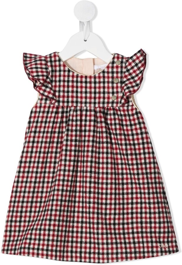 red gingham baby dress
