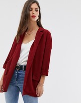 Thumbnail for your product : ASOS Design DESIGN easy relaxed blazer in textured jersey