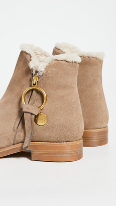 See by Chloe Louise Shearling Ankle Boots