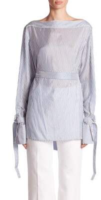 Calvin Klein Collection Keith Bis Belted Stripe Shirt