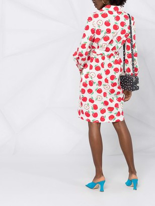 Boutique Moschino Apple Print Cotton Shirt Dress