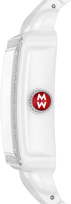 Michele Deco Madison Ceramic Diamond Watch, White