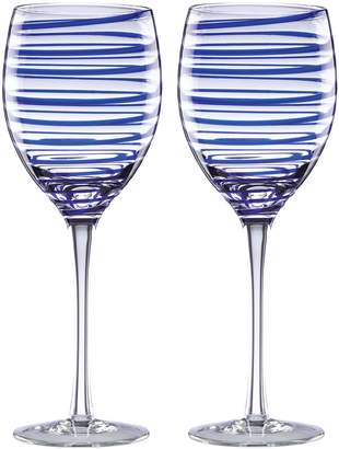 Kate Spade Charlotte Street Spiral Wine Glass Pair