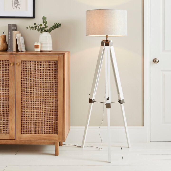 Dunelm Trio Tripod Floor Lamp, White White ShopStyle
