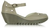 Thumbnail for your product : Fly London Taupe Leather Yuna Close Toe Shoe