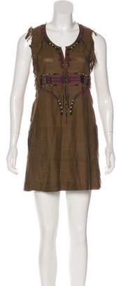 Isabel Marant Silk Embroidered Dress Brown Silk Embroidered Dress