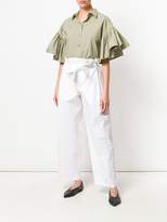 Thumbnail for your product : Cavallini Erika high-waisted tie trousers