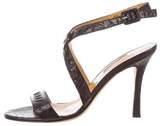 Thumbnail for your product : Santoni Crocodile Ankle Strap Sandals