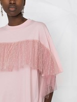 Thumbnail for your product : RED Valentino point d'esprit panelled T-shirt