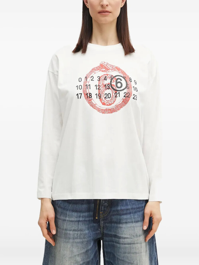 MM6 MAISON MARGIELA numbers-motid long-sleeved T-shirt