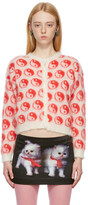 Thumbnail for your product : Ashley Williams Off-White & Red Patterned Yin Yang Cardigan