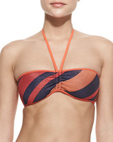 Thumbnail for your product : Marc by Marc Jacobs Striped Bandeau Halter Bikini Top