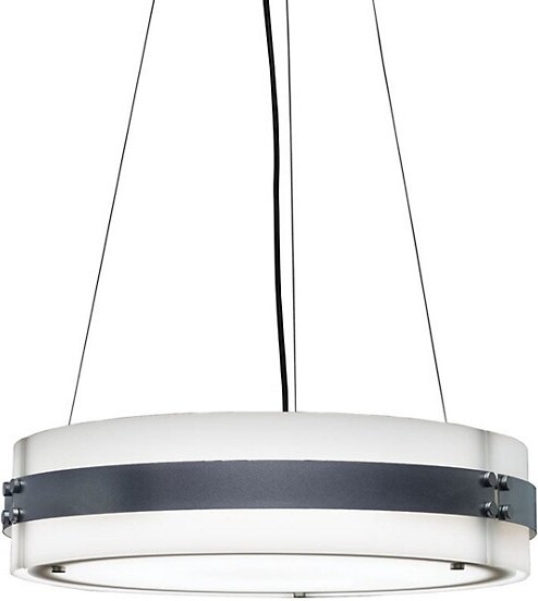 UltraLights Invicta 16355 30-Inch Drum Pendant Light in White, Size: 4 light