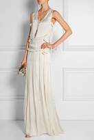 Thumbnail for your product : Lanvin Tiered Satin Column Gown