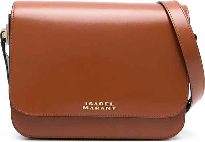 ISABEL MARANT Biscuit Leather Small Lizza Crossbody Bag