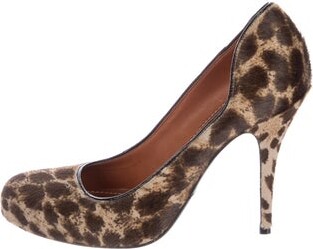 Lanvin Ponyhair Animal Print Pumps