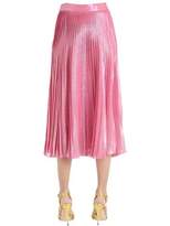 Thumbnail for your product : Gucci Plisse Silk Voile Lamé Midi Skirt