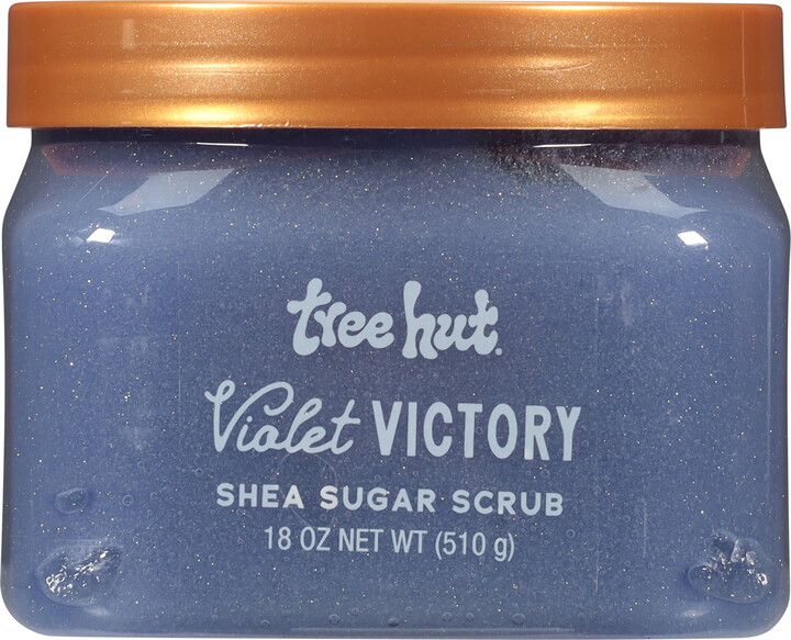 Tree Hut Violet Victory Shea Sugar Body Scrub – Exfoliating & Hydrating Scrub with Oils – 18 oz