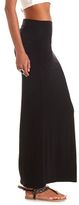 Thumbnail for your product : Charlotte Russe Side-Ruched Knit Maxi Skirt