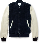 Thumbnail for your product : Sacai Fleece and Wool Bomber Jacket