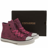 Thumbnail for your product : Converse pink all star animal hi girls junior