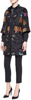 Thumbnail for your product : Etro 3/4-Sleeve Scroll Floral Snap-Down Topper