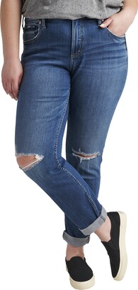 Silver Jeans Co. Women's Plus Size Beau Mid Rise Slim Leg Jeans Legacy