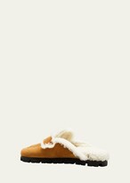 Thumbnail for your product : Prada Flat Shearling Fur-Lined Mules