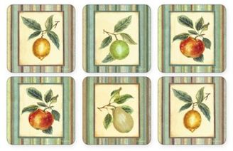 Pimpernel Couture Fruits Coasters (Set of 6)