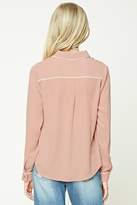 Thumbnail for your product : Forever 21 Buttoned Contrast-Trimmed Shirt