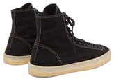 Thumbnail for your product : Lemaire Crepe-sole Canvas High-top Trainers - Black