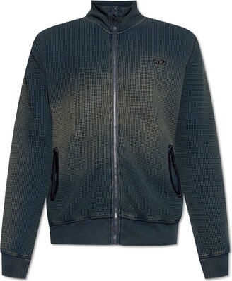 トップス DIESEL S-Wafy-Zip sweatshirt S-WAFY-ZIP ジップアップスウェット｜ブルー｜メンズ｜DIESEL